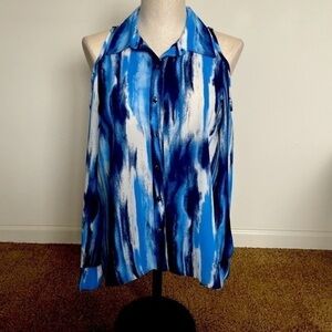 Sami & Jo cold sleeve blue-white tunic Sz.…